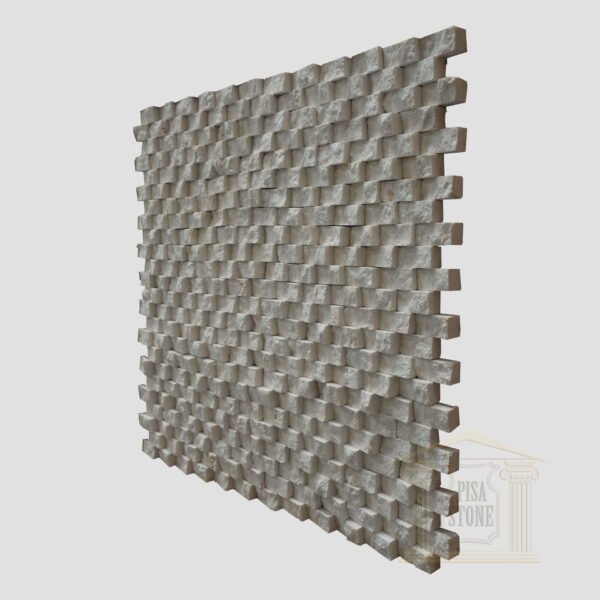 Dark Yellow Split Face Strait limestone Mosaic wall tiles
