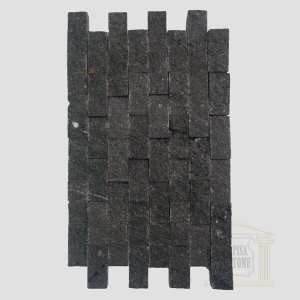 Black Split Face Basalt Mosaic wall tiles