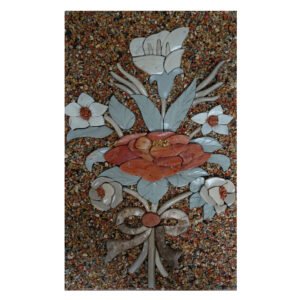 Multicoloured Background Marble Stone Mosaic Art