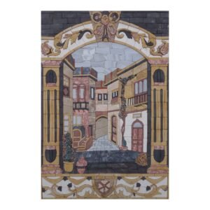Ornamental Multicolored Decorations Marble Stone Mosaic Art