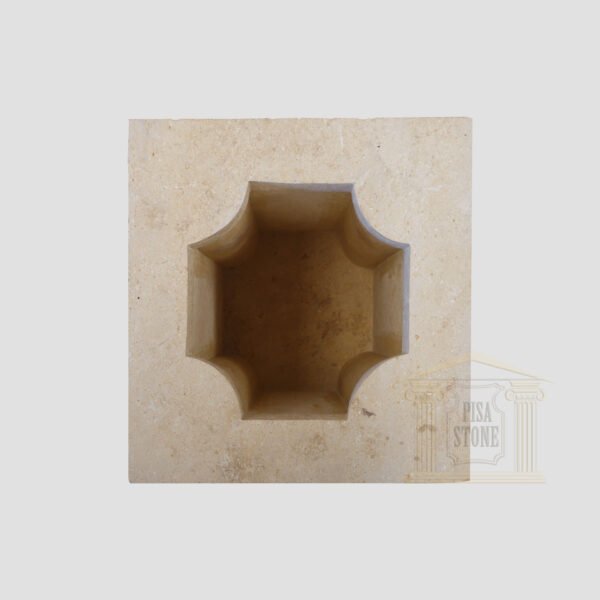 Matt Light Yellow Limestone Urn Garden