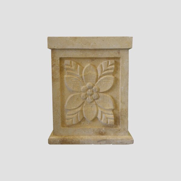 Matt Light Yellow Limestone Urn Garden
