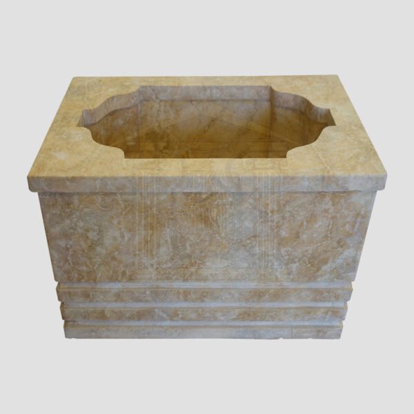Mattt Dark yellow Limestone Urn Garden 3 Smart Stone urns, planters, vases