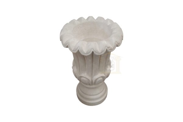 Matt White Limestone Urn Garden Smart Stone urns, planters, vases 2020