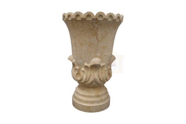 Matt Light Yellow Limestone Urn Garden Smart Stone urns, planters, vases 2020