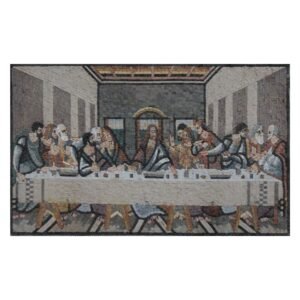 Rustic Finish Last Supper Marble Stone Mosaic Art