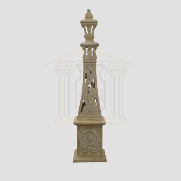 Hand carved yellow limestone tower Garden