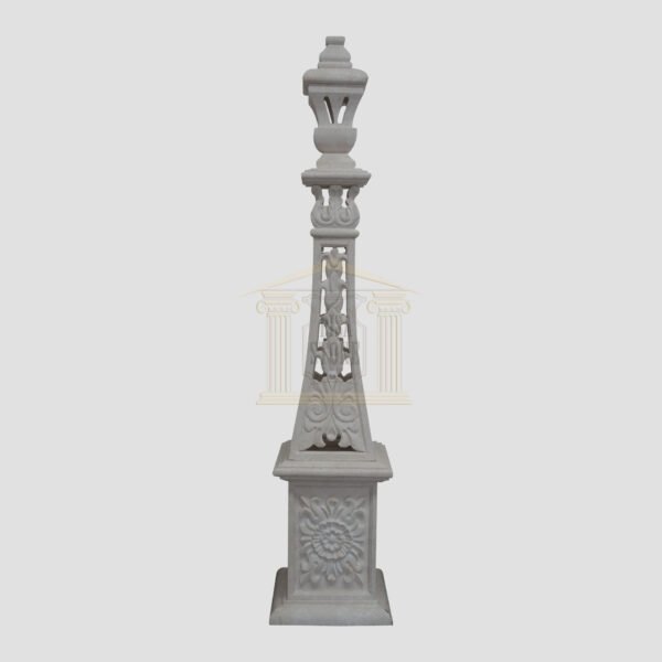 Hand carved white limestone tower Garden