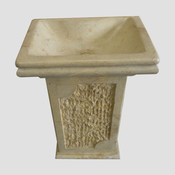 Glazed polished Limestone Wash Basin