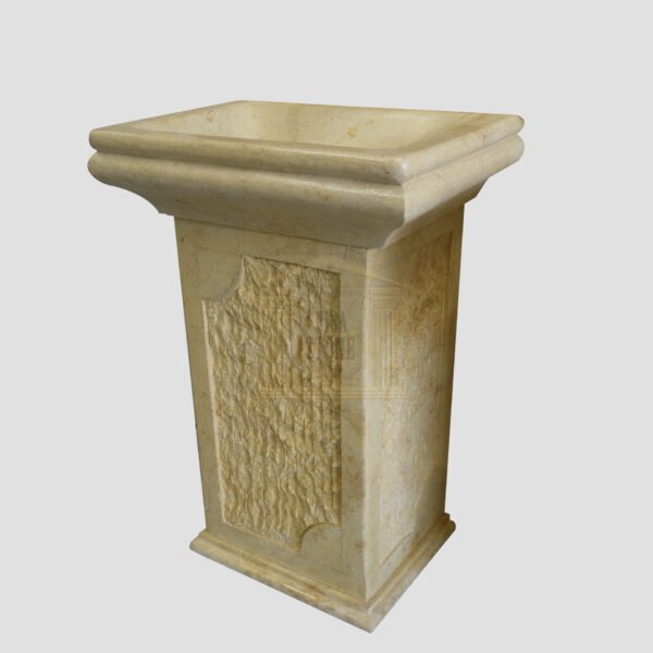 Glazed polished Limestone Wash Basin