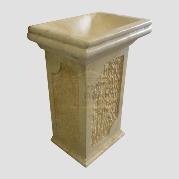 Glazed polished Limestone Wash Basin