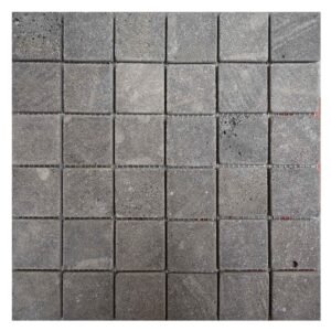 Split face Black Basalt Mosaic tiles