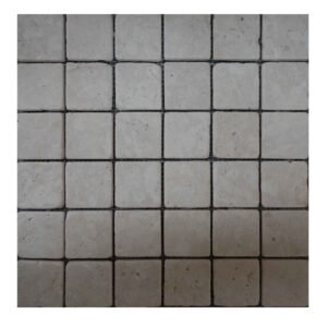 Split face White Limestone Mosaic tiles