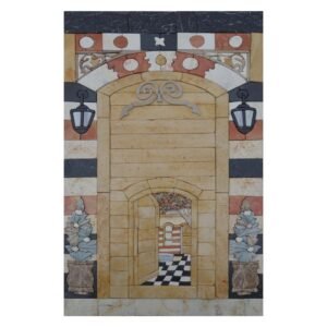 Through The Gate Marble Stone Mosaic Art