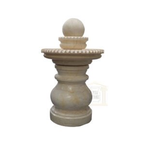 Papaya Whip Marble Spinning Ball Fountain