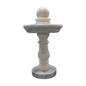 Carrera White Marble Spinning Ball Fountain