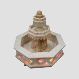 Heptagon LimeStone Fountain