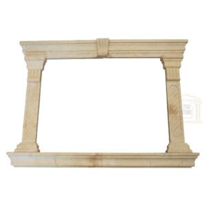 Matt Light yellow Limestone Window Frame