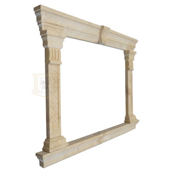 Matt Light yellow Limestone Window Frame