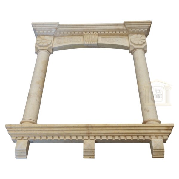 Matt Light yellow Limestone Window Frame