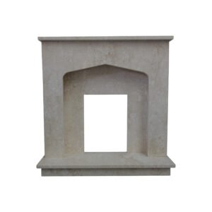 White Limestone Fireplace Surround