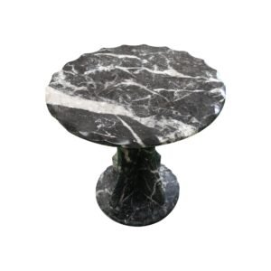 Black Veined Marble Round Table TA-014 2