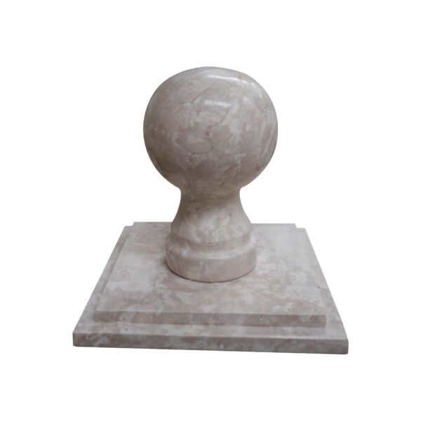 Crema Marfil Lime Stone Finial Balls - Image 2