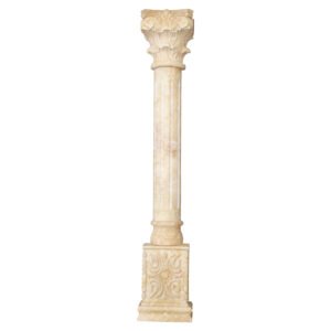 Dark Yellow Limestone Half Column Co-005