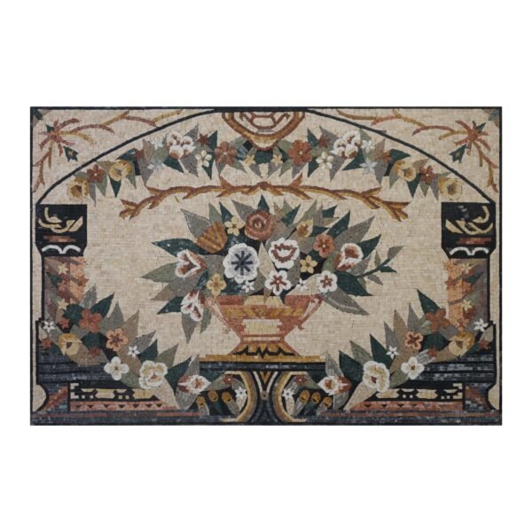 Floral ornament panel Marble Stone Mosaic Art