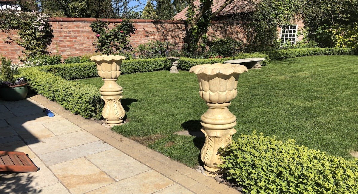 Limestone urns 1