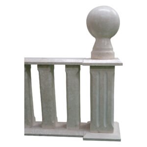 White Lime Stone Finial Balls, FB-002, 1