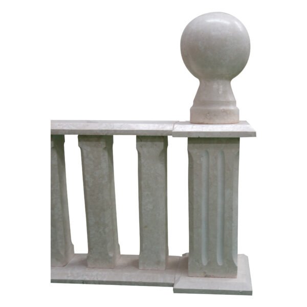 White Lime Stone Finial Balls, FB-002, 1