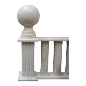 White Lime Stone Finial Balls, FB-003