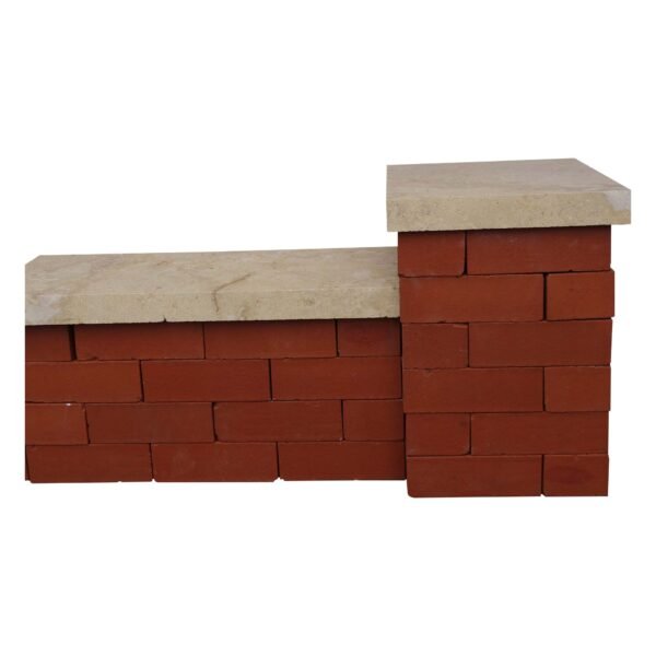 Light yellow stone coping Pier Caps & Wall Coping