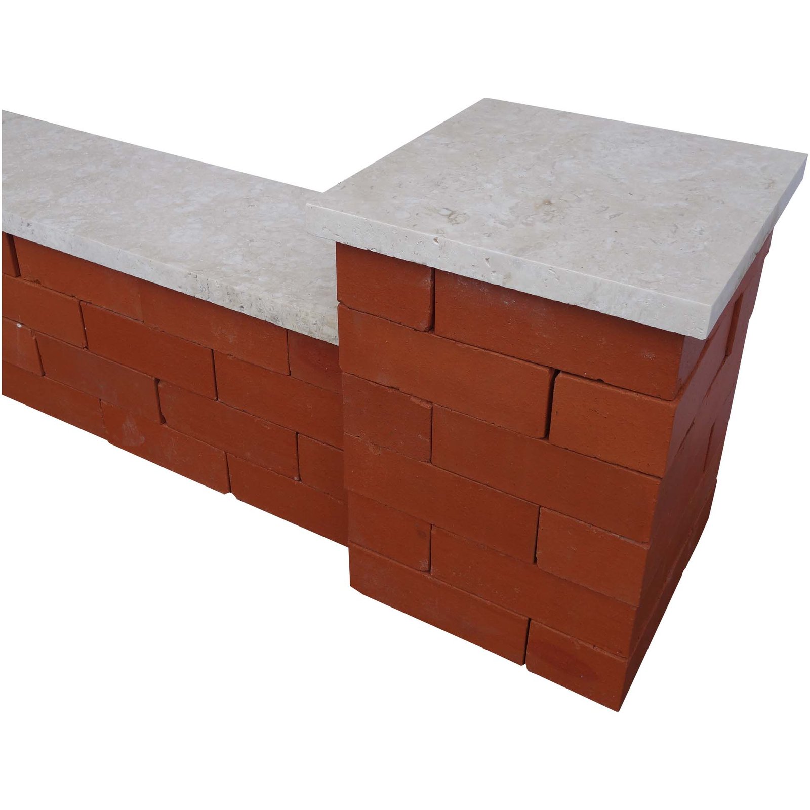 White Pier Caps & Wall Coping