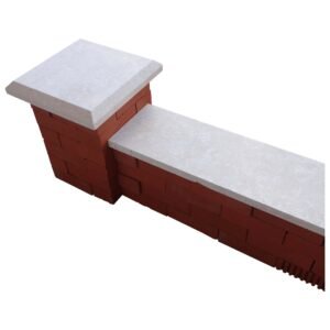 White stone pier caps, coping & Wall Coping