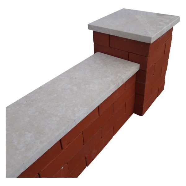 White Pier Caps & Wall Coping