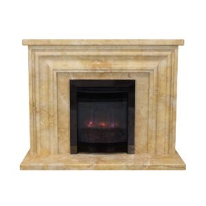 Dark Yellow Fireplace Surround