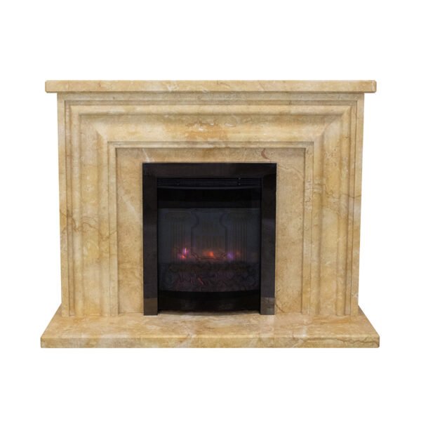 Dark Yellow Fireplace Surround