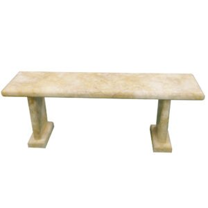 yellow limestone benches