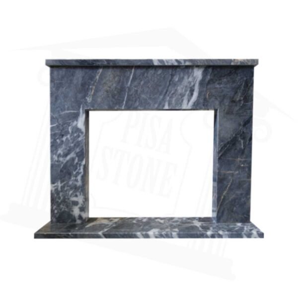 Black Veined Marble Fireplace Surround - Image 6