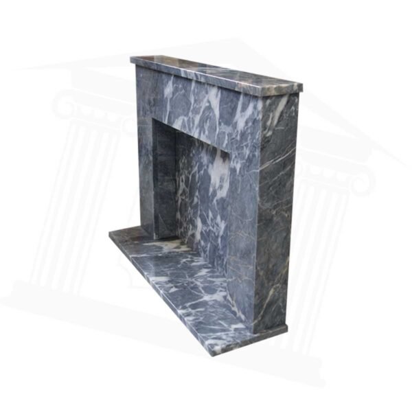 Black Veined Marble Fireplace Surround - Image 3