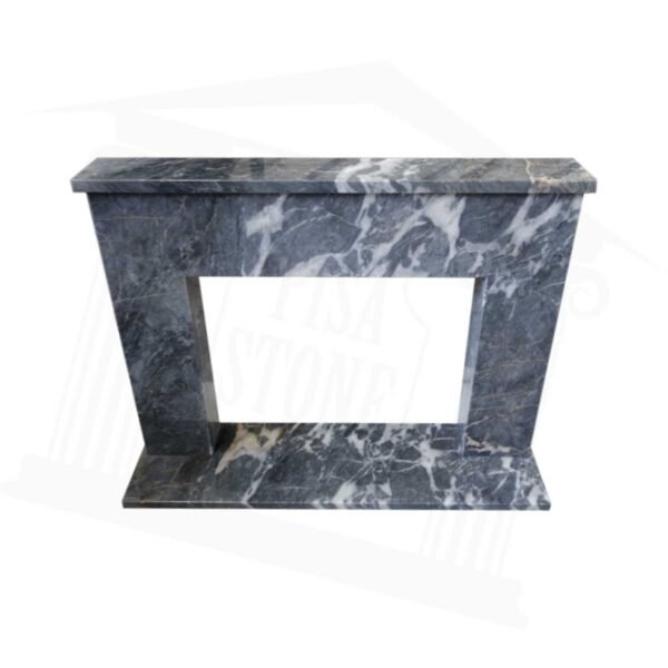 Black Veined Marble Fireplace Surround - Image 7