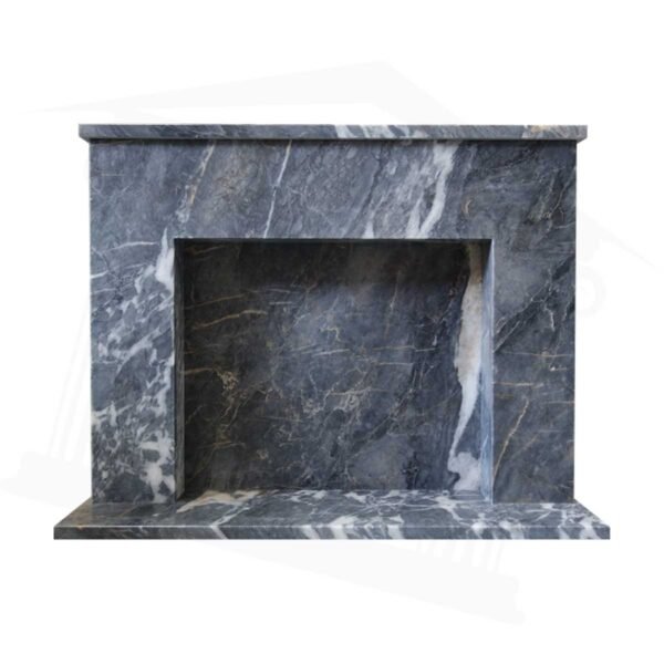 Black Veined Marble Fireplace Surround - Image 2