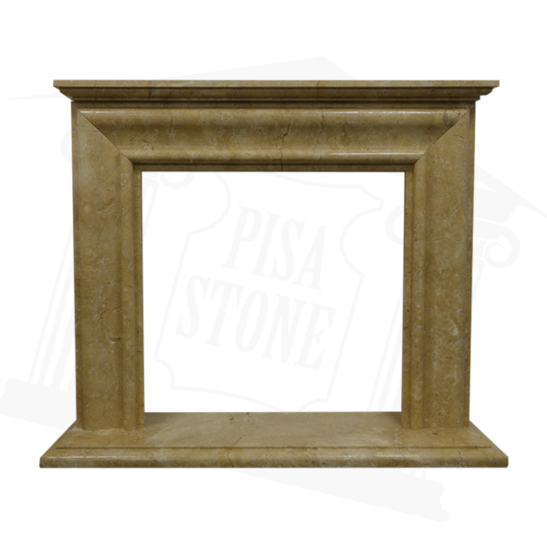 Dark Yellow Limestone Fireplace Surround - Image 3