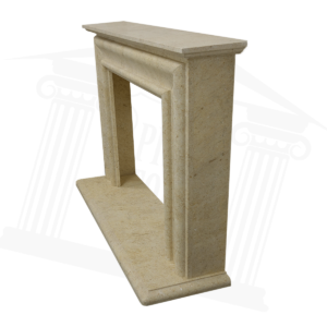 Light Yellow Limestone Fireplace Surround