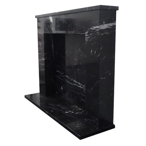 Black Marquina Marble Fireplace Surround - Image 2