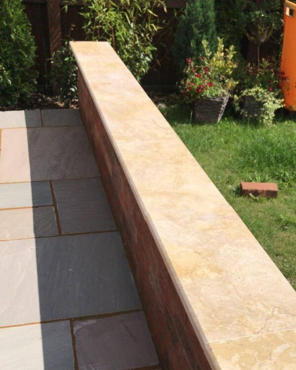 Dark yellow coping