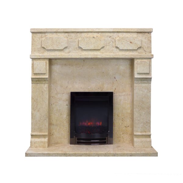 Modern Light Yellow Fireplace Surround - Image 3