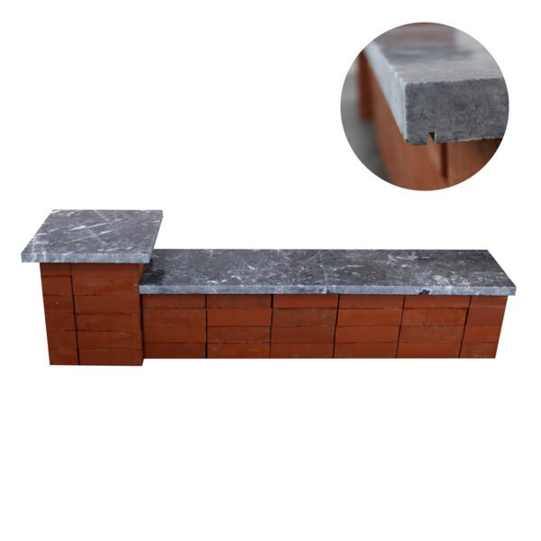 Dark Grey Veined Marble Wall Coping - Image 5